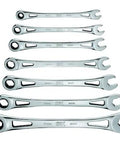 Sk 7-Piece Metric Ratcheting Wrench Set for Pro Shop Use