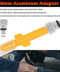 8mm aluminum adapter for Lower Unit Gear Lube Fill Pump Set with Metric Adapter for Used with 32 oz Quart Bottles