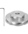 Lightweight 8mm bore aluminum single groove pulley with 60mm outer diameter, precision machined for smooth operation.