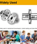 Heat-treated 8mm flange couplings for RC motors provide rugged, precise shaft joins in compact builds delivering secure straight drive alignment and reliable performance with four electroplated steel connectors.