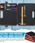 Kickass Polyethylene Foam Case Inserts 16 By 12 Inch Snug Fit Shock Absorbent Padding For Toolboxes And Camera Gear Red Black sheets in tool case.