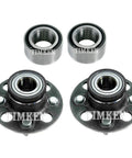 Heavy Duty Front And Rear Wheel Bearing Hub Assembly Kit For Honda Fit 1.5L L4 Fwd with twin bearing units.