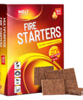 All Weather Fire Starter Squares Pack 160 Count For Campfire Charcoal Grill And Wood Stove Odorless Wax And Sawdust Starters Box