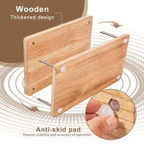 Wooden book press with thickened design and anti-skid pad from All In One Book Binding Kit With Wooden Book Press 13 By 7.9 Inches Pro Grade Tools