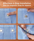 Hella Secure Hidden Magnetic Snaps, 64 Piece Invisible Sew On Clasp Set, 1.18 Inch Big Time Strength Buttons installation steps.