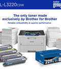 Color Laser Printer With Wireless Printing 19 PPM Speed Duplex Printing Mobile Device Compatible 250 Sheet Tray For Professional Home Office Documents And Graphics with Brother toner and paper stacks