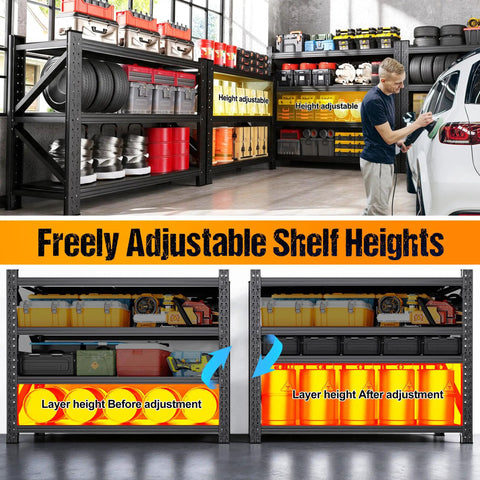 Tough As Nails Heavy Duty Metal Garage Shelving Unit With Adjustable Tiers And Reinforced Steel Frame Built To Carry Up To Three Thousand Pounds for versatile tool storage.