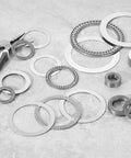Four Pack NTA1220 Thrust Needle Roller Bearings With Matching Washers 3/4 Inch Inner Diameter assortment of steel components