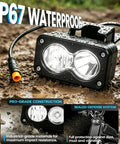 Rock Solid 20W 6500K LED Headlight for Electric Bikes and ATVs, Waterproof Front Light with IP67 protection on wet ground