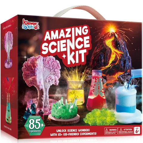 Ultimate Science Kit With 85 Plus Experiments For Kids Aged 6 7 8 Featuring Volcano Eruption Crystal Growing Chemistry And Earth Science on box