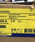 Contractor Favorite Molded Case Circuit Breaker 600 Volt 600 Amp Frame Three Pole 80 Amp Trip Rating packaging label