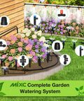 Drip Irrigation System Kit 250 Feet Quick Connect Garden Misting Watering System With tubing and nozzles in garden