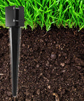 Heavy Duty 24 Inch Fence Post Ground Spike Anchor 4x4 Metal Black Powder Coated For Easy Install No Digging Concrete Not Required Fits 3.5x3.5 Wood Posts Mailbox Post Anchor in soil