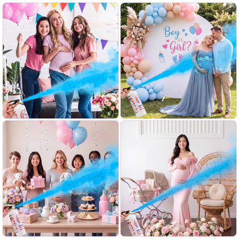 Legit Epic Gender Reveal Extinguisher 2 Pack Shoots Over 10 Feet To Coat Your Crew In Eco Friendly Pink Or Blue Smoke Clouds for parties.
