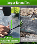 Heavy Duty 6 Inch Galvanized Landscape Stake Set 100 Pcs 11 Gauge Circle Top Garden Staples Durable G Shaped Ground Pins