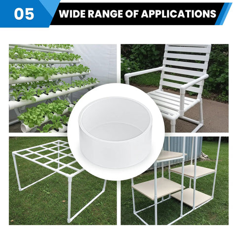 8 Inch Schedule 40 PVC End Cap Fitting 1 Pack Slip Socket Cap for Unthreaded Pipe Closure in gardening and outdoor furniture