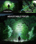 Rechargeable Ridiculously Bright Headlamp 99000 Lumens Two Pack With 3 Modes And 90 Degree Adjustable Beam IPX6 Waterproof in forest