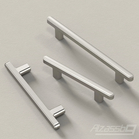 10 Pack Brushed Satin Nickel Cabinet Pulls Bar Style 5 Inch 128mm Hole Centers Modern Kitchen Cabinet Handles