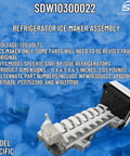 Ice Maker Assembly Replacement For Specific Refrigerator Models W10300022 And W10122556 Fits Only These Models Not Universal