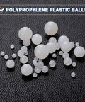 20 Pack PP Plastic Bearing Balls 5/8 Inch Solid White Polypropylene Precision Engineered for smooth rolling on textured background.
