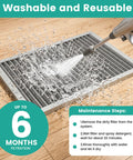 18X24X1 Washable MERV 8 Air Filter For HVAC Furnace Systems under pressure washing for cleaning, showcasing reusable design.