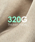 Close-up of beige 320G thick fabric used in Two Person Double Hammock With Oversized Spreader Wooden Bar And Side Storage.