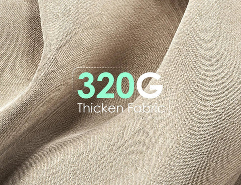 Close-up of beige 320G thick fabric used in Two Person Double Hammock With Oversized Spreader Wooden Bar And Side Storage.