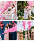 Epic Gender Reveal Fire Extinguisher Kit Featuring Biodegradable Pink And Blue Cornstarch Powder For Massive Baby Shower Blowouts in various celebrations.