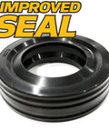 Heavy Duty Washing Machine Tub Bearing And Seal Kit Replacement For W10435302 with black improved seal, showing detailed grooves.