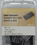 Bright Steel Corrugated Joint Fasteners For Wood Miter Locks Picture Frames 5/8 Inch 100 Pack in packaging, viewed from the front.