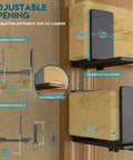 Heavy Duty Adjustable Door Barricade Brackets Forged From Solid Steel To Firmly Lock Down Any Interior Door And Block Sneaky Intruders From Messing With Your Setup Today, showing adjustable lumber sizes and installation methods.