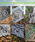 Heavy Duty 6 Inch Galvanized Landscape Stakes With Circle Top Pins 8 Gauge Zero Point Sixteen Inch Thick Ground Anchors installed in various materials