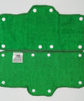 Green Velvet Terry Sweatband for Hard Hats Snap On Liner Washable Keeps Sweat Dry Soft Absorbent 6 Pack open view
