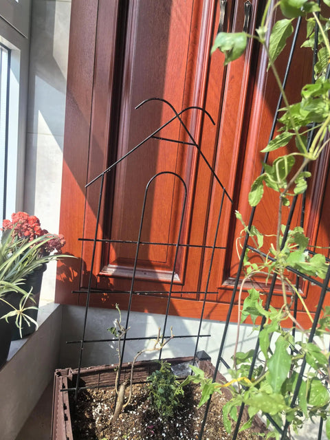 4 Pack 24 Inch Metal Garden Trellises For Climbing Plants Indoor Outdoor Black Trellis For Vines Flowers Potted Houseplants
