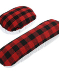 Go To Tailor Pressing Ham And Sleeve Roll Set For Pro Sewists Slick Ironing Cushion With Plush Linen Fill, red plaid.