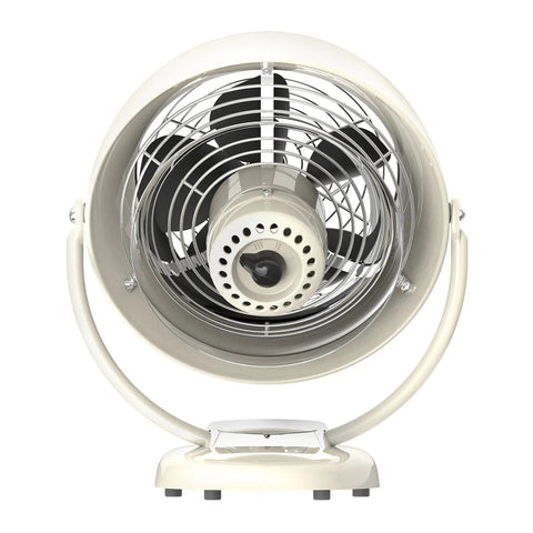 Fresh Retro Metal Air Circulator Fan For Bedroom Office Or Dorm Room Featuring Three Speed Settings And Tilt Control front view with sturdy metal base.