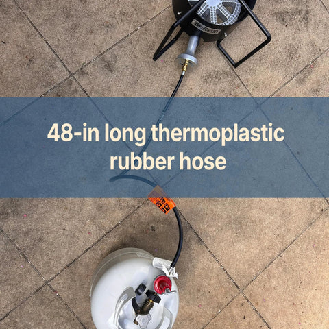 48-inch Thermoplastic Hose for adjustable LPG regulator for BBQ grills