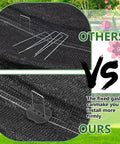Comparison of metal staples versus 200 Pcs Landscape Staple Gasket Washers For Weed Barrier Fabric Lawn And Garden Yard Tents Black Sized At About Two Point Seven Six By Two Point Five Six Inches With Center Hole For Universal Fit Weatherproof Outdoor Use, showing installation effectiveness.