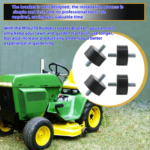Heavy Duty Rubber Vibration Mounts To Keep Your John Deere Smooth As Butter Replace M76270 M89320 Set Of 4 Isolation Bushings shown on tractor