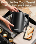 Compact 0.8L Travel Electric Kettle With Double Wall 304 Stainless Steel Auto Shut Off Portable Kettle for travel in luggage