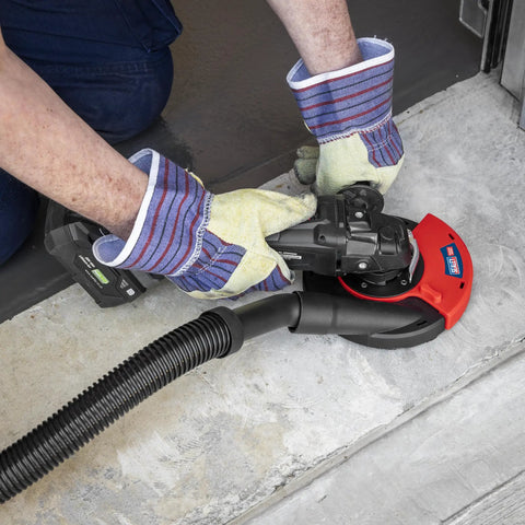 Adjustable Angle Grinder Dust Shroud With Swivel Hose Hookup And Slick Edge Guard Fits 115 To 125 Mm Tools for concrete cutting.