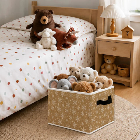Pretty Dang Handy Foldable Storage Bins With Reinforced Handles Keep Your Space Knockout Clean And Clutter Free packed with stuffed animals.