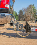 Trailer with Replacement Adjustable Trailer Hitch Ball Mount Shank for 2-1/2 Inch Receivers on a sunny day