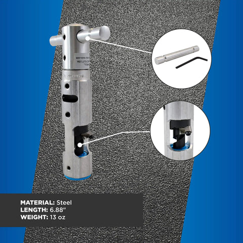Blue CST 625 Combo Coring And Stripping Tool For Pros Electricians And Installers Ultra Portable Cable Cutter shown in detail