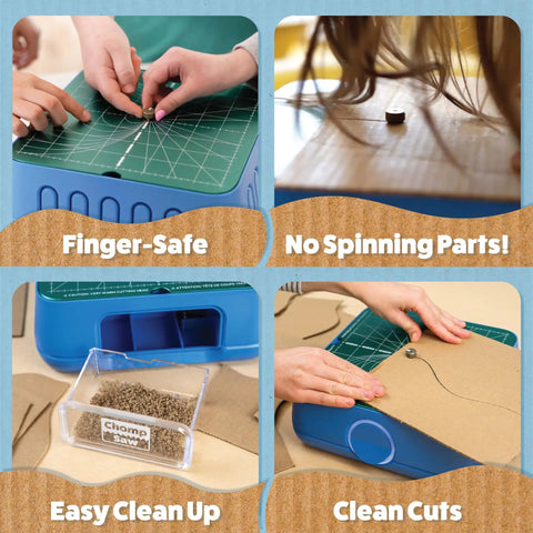 Rad Cardboard Cutter For Kids With Totally Safe Blade-Free Design, awesome electric power tool for crafting paper and foam sheets.