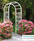 White Vinyl Garden Arbor For Weddings And Outdoor Parties PVC Arch Backdrop For Ceremony Garden Trellis For Climbing Plants Easy Setup