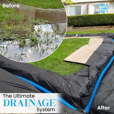 Heavy Duty 4 Ounce Non Woven Geotextile Fabric For Landscaping Drainage French Drains Underlayment Erosion Control And Construction Projects Easy To Cut Quick Install Durable Material 3x50 Pack used in drainage system installation