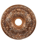 Bronze Decorative Ceiling Medallion, 18 Inch Square, Lightweight Polyurethane Foam With Three And Three Quarter Inch Center Opening