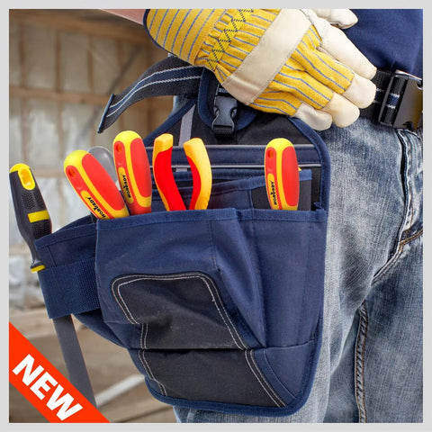 Heavy Duty Six Piece Insulated Screwdriver Set With Sure Grip Magnetic Tips And Certified 1000V Safety Crafted Badass From Chromium Steel With Comfy Rubber Handles in tool belt