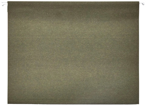 Heavy Duty Green Hanging File Folders With Adjustable Tabs And Removable Label Inserts For Standard Letter Size Papers in flat view.